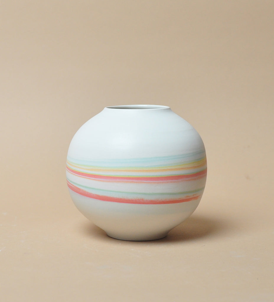 Orb Vase - Tri Color - Taffy